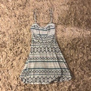 Spaghetti Strap Tribal Print Mini Dress
